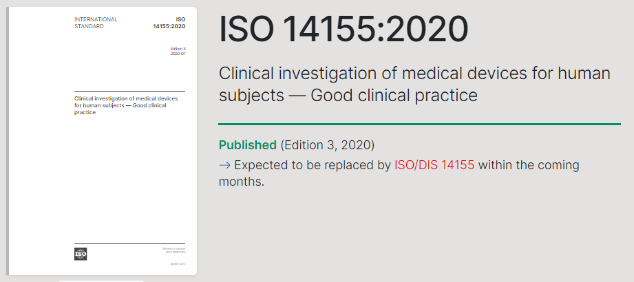 THE MDR IS THERE: BE AWARE OF THE LATEST ISO14155!