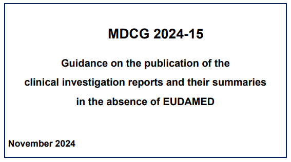 MDCG issues guidance on the publication of medical device clinical trial reports in absence of EUDAMED |